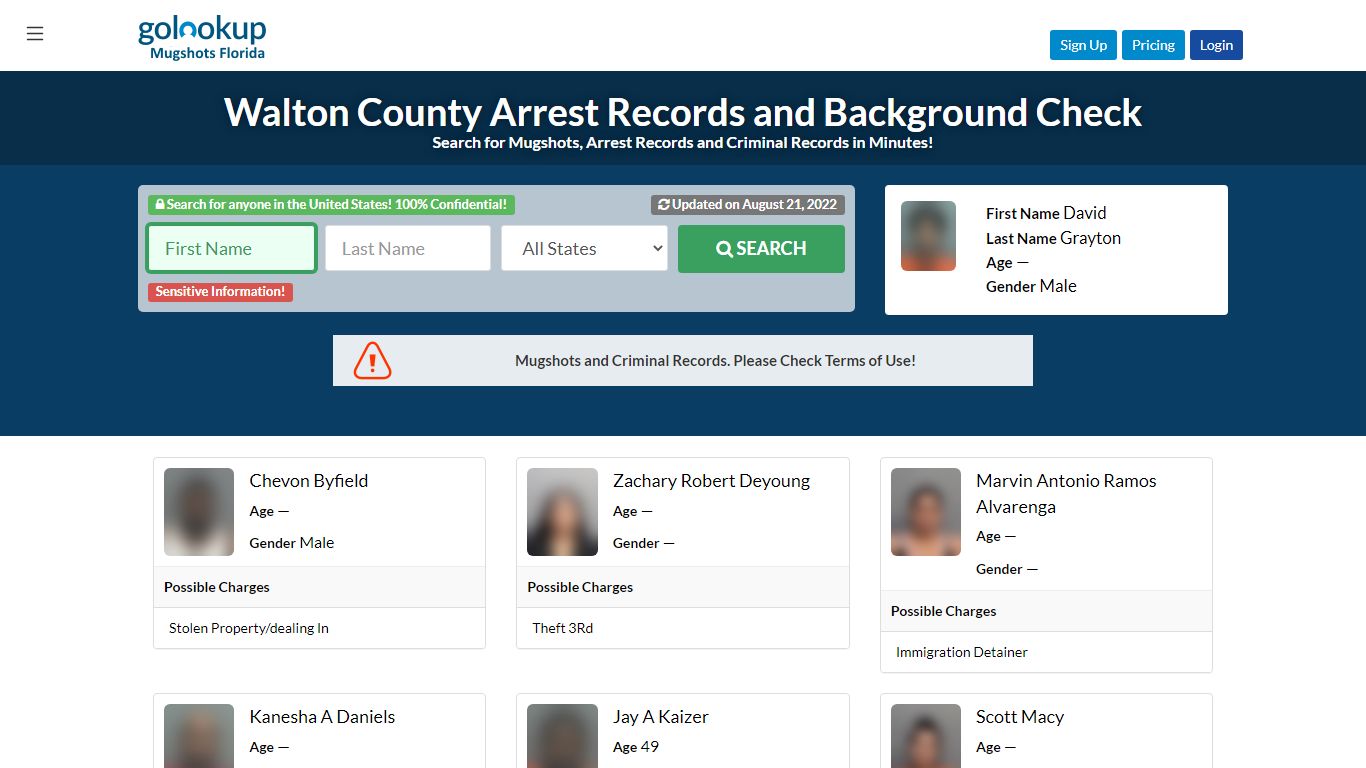 Walton County Mugshots, Walton County Arrest Records - GoLookUp